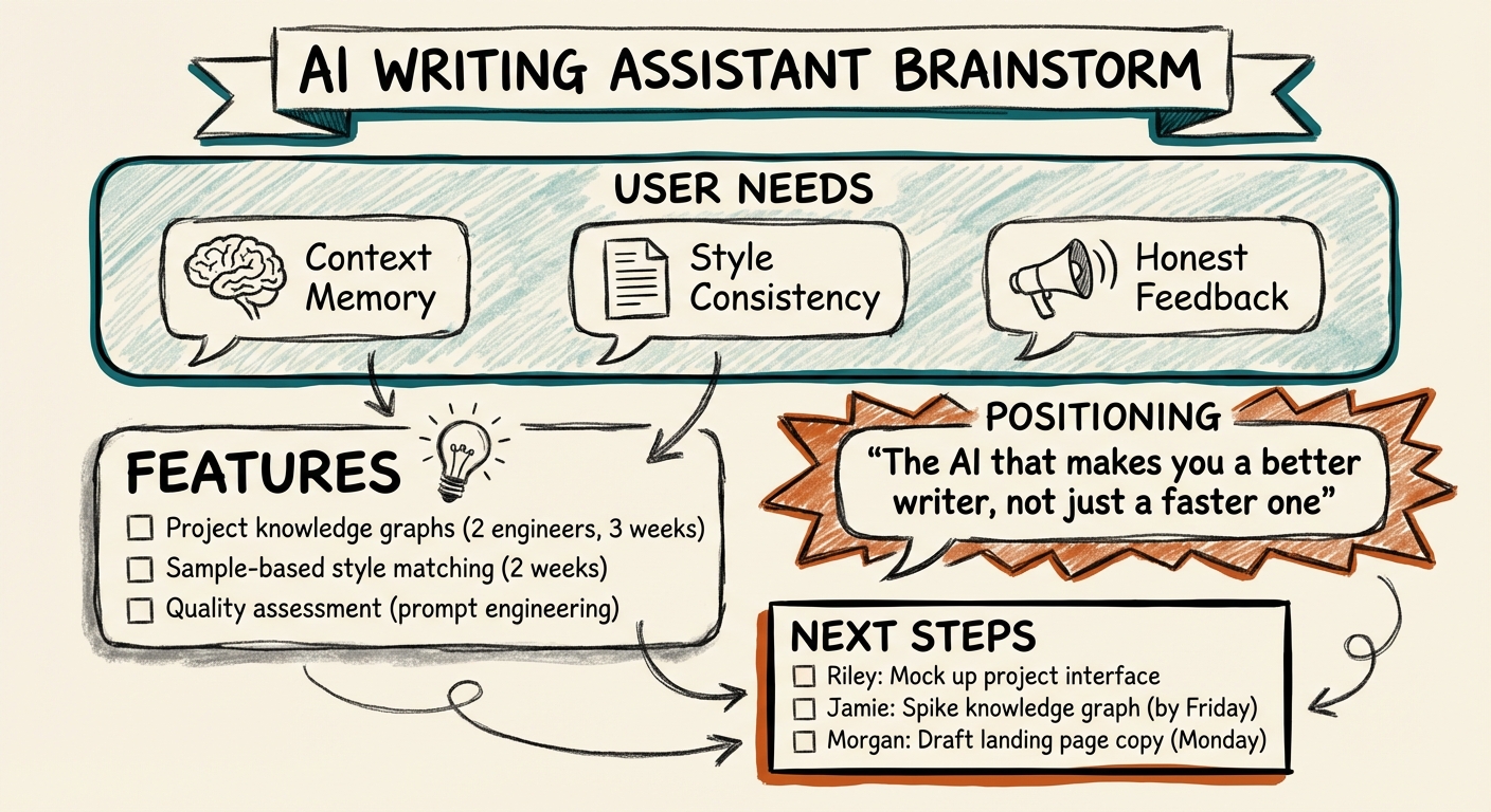 Product Brainstorming Session Sketchnote