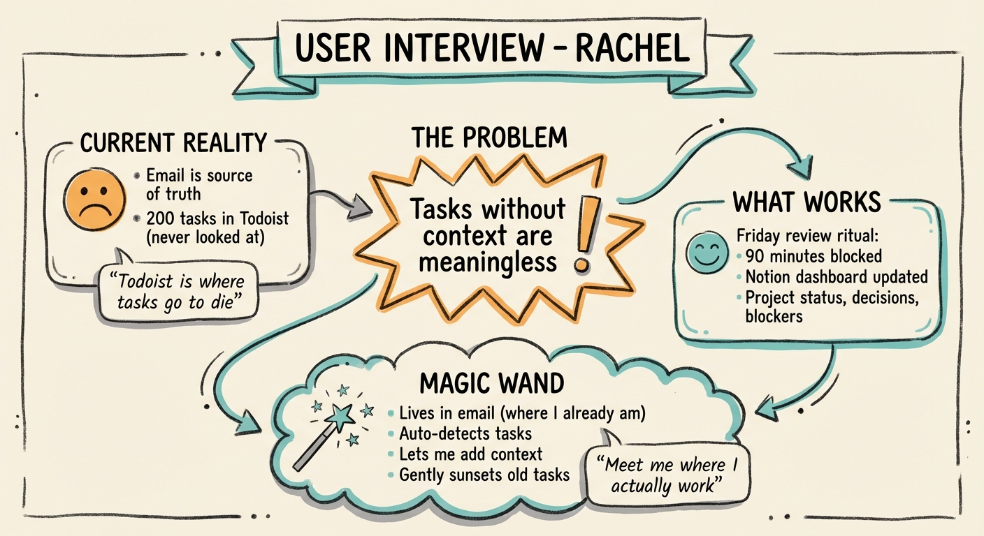 User Research Interview Sketchnote